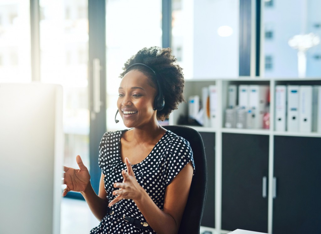 A sales rep giving a Customer retention strategy