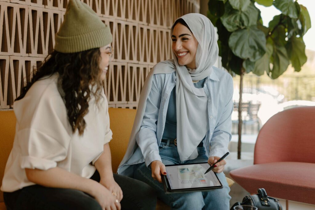 employees networking within office
