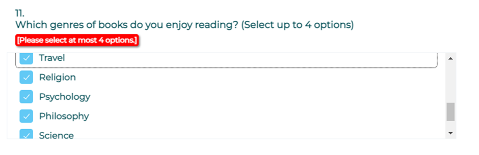 multiple choice question example 12
