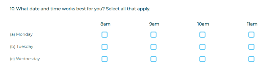 multiple choice question example 14