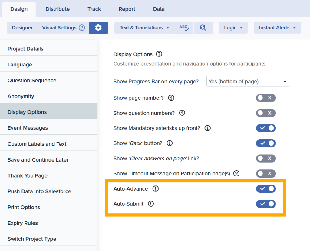 Auto-Advance Auto-Submit 32.4 Sogolytics Release